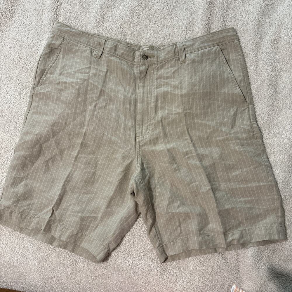 Tommy Bahama 40 Linen Silk Bermuda Shorts, Beach, Preppy, Boho, EUC, Resort Wear